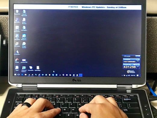TIS Ticker on desktop